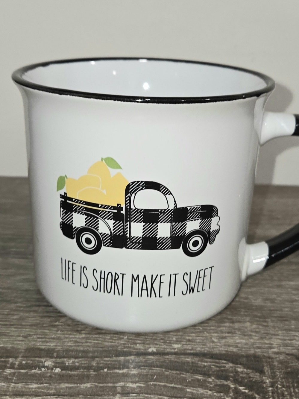 Coffee Tea Soup Mug Life is Short Make It Sweet Collectible 16 oz SEE PICTURES.